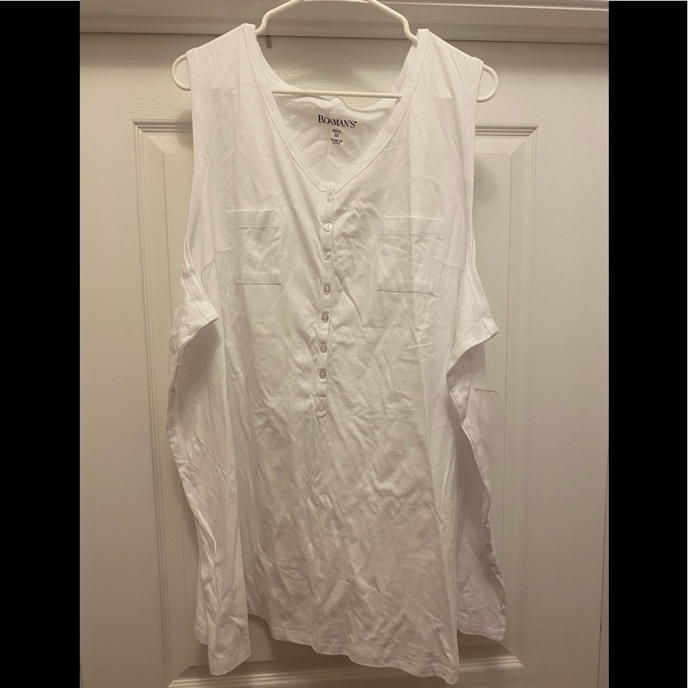 Woman’s plus size Roamans tunic white BNWT
